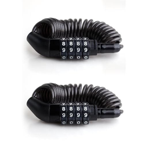 UP Security Small Retractable Cable Lock with Code, 4 Digit