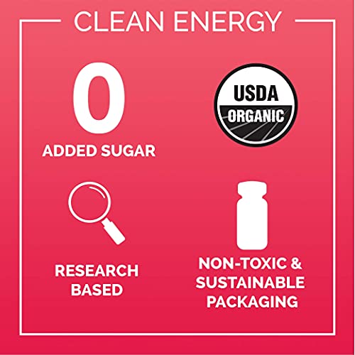 Ethan's Organic Energy Shot, Tart Cherry Ginger Flavor, Vegan, Gluten Free, Green Tea Extract, Guayusa, Caffeine Boost, B6 & B12 Vitamin C Focus Supplement, Plant Based Diet (12 Pack Of 2Oz Shots) #TOP3