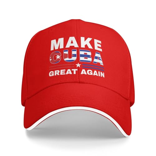 Anceky Casquette de Baseball « Make Cuba Great Again » avec Drapeau cubain