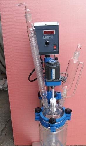 GOWE 1000ml,Borosilicate Glass Reaction Kettle,Cylindrical Reaction Reactor,1L