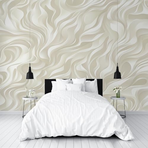Papier peint vagues abstrait pour masquer les imperfections du mur - 3