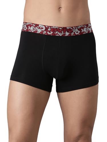 Image of Levi's GZ004 Trunk for Men | Supima Modal Lycra Blend | Breathable Men's Underwear | 4-Way Stretch | Anti-Roll No-Dig Floral Waistband | Extra Supportive Gusset | Stay Retention | Pack of 1