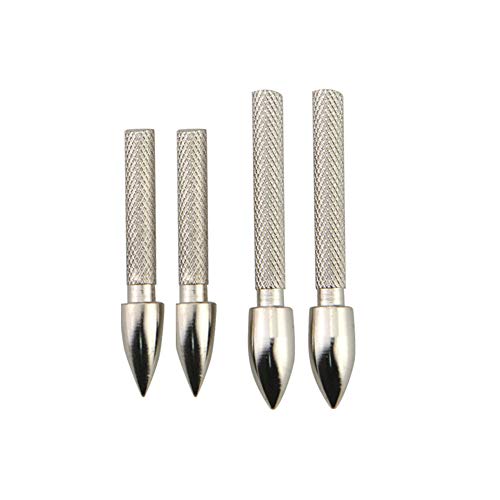 ZSHJGJR Tête de Flèche de tir à l'arc Chasse Insérer Un Point de Flèche Pratique Broadhead Pointe de Pointe en Acier Inoxydable pour Arbre de Flèche ID 4.2mm 24pcs (60 Grain) Cover