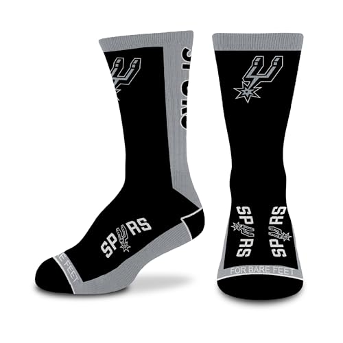For Bare Feet NBA SAN ANTONIO SPURS MVP Crew Sock Team Color YOUTH