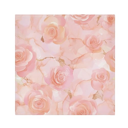 Servilletas de tela reutilizables Rose Gold set de 6 20x20 in miniatura 6
