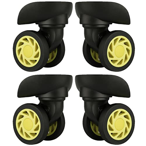 luggage wheels replacement, 360 Degree Swivel Luggage Mute Wheel Suitcase Replacement Repair Wheels Parts Spinner (4)(Size:4)