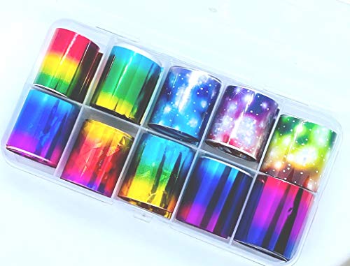 Starry Space Inspired Holographic Nail Foil Decal Transfer Stickers for Manicures Pedicures Professional DIY Nail Designs for Nail Wrap Enthusiasts, Nail Technicians, Nail Foils Nail Art, Nail Decals