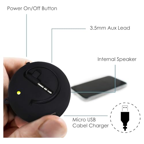 Altavoz portátil de viaje recargable mini con cable y conector auxiliar de 3.5 mm 2