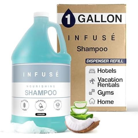 1-Shoppe All-in-Kit | H2O Tropical Infuse Hotel Shampoo | 1 Gallon | for Hospitality & Vacation Rentals to Refill Dispensers | (Single Gallon) Cover