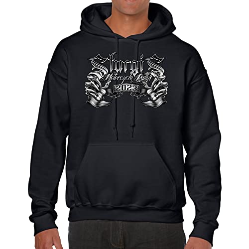 Biker Life Clothing 2023 Sturgis Motorcycle Rally Bones N Chrome Pull-Over Hoodie3