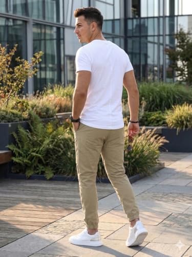 Image of ANNI Designer Men Cargo Pants Cotton Solid | Cargo Pants for Men | Mens Cargo Trouser | Multi Pocket Cargo Pant Regular Fit | Casual Stylish Bottom Wear for Mens Comfortable Clothing