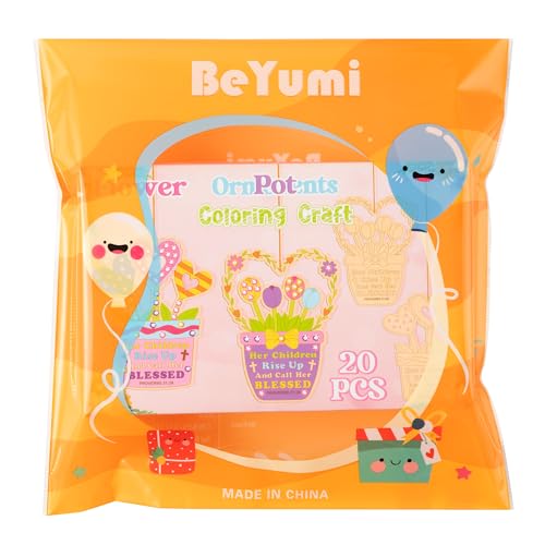 BeYumi Mother's Day Craft Kit - DIY Wooden Flower Pot Ornaments with Code - Image 6