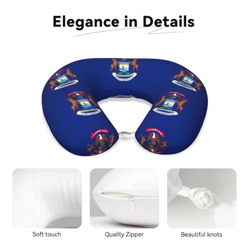 Almohada de viaje con espuma de memoria y funda de franela miniatura 4