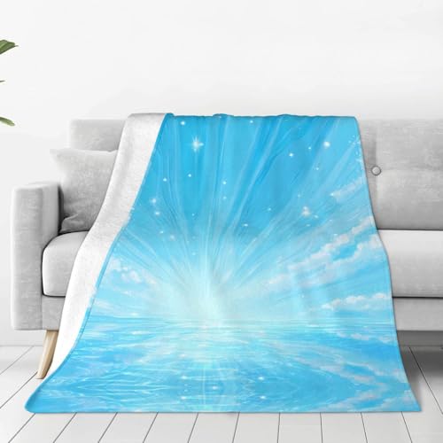 WXCJWD Sky Realm Couverture en micro polaire ultra douce en microfibre toutes saisons pour literie, canapé et voyage 101,6 x 76,2 cm