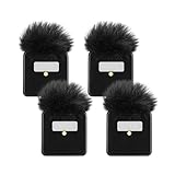 PhantAccy 4PCS Windscreen/Pop Filter for Rode Wireless Go I (1st Gen) Microphones - Furry Mic Cover for Wind & Ambient Noise Reduction (Rode Wireless Go I, Black)