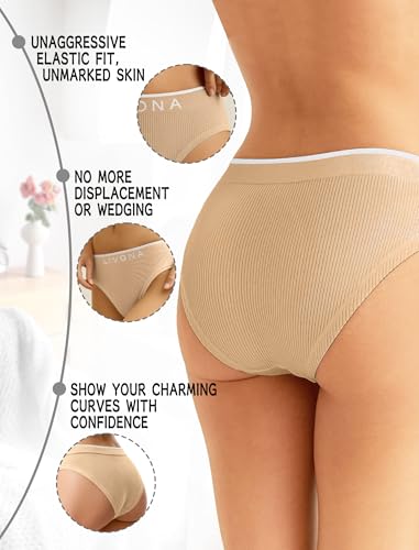 Livona Girls 6-Pack Ribbed Training Panties - Soft Sports Underwear for Teens3