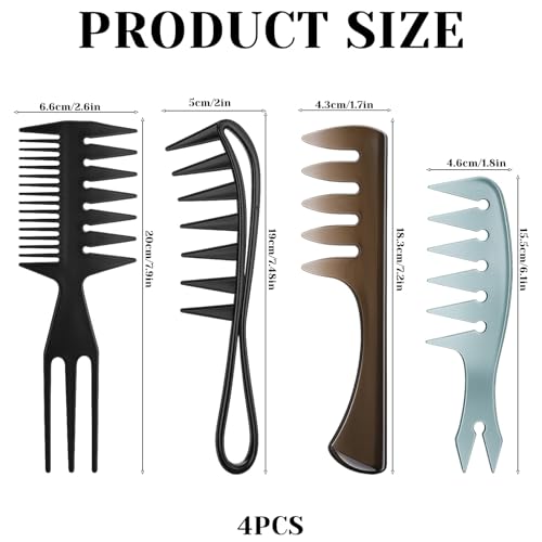 Set de 4 Peines para Estilizar Cabello Para Hombres miniatura 2