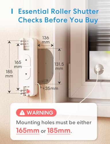 Meross Matter Enrollador Cinta Persiana Eléctrico, Motor Para Cinta de Recogedor Persiana WiFi, Carga Máxima: 45 Kg, Compatible con Apple HomeKit Siri, Alexa y Google Assistant - imagen 2