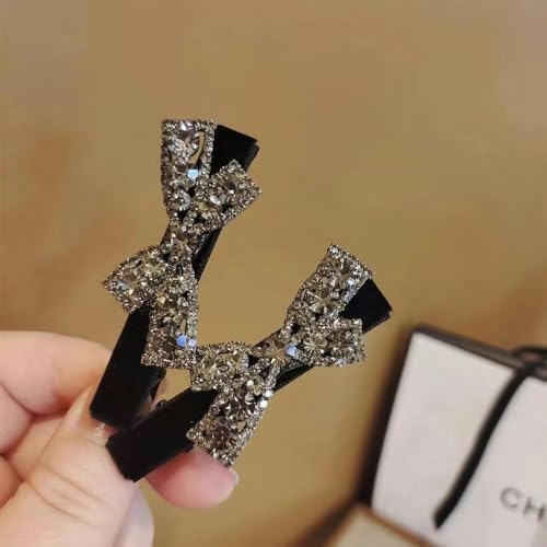 Épingle à cheveux et pince crabe métallique avec perles de strass - 4