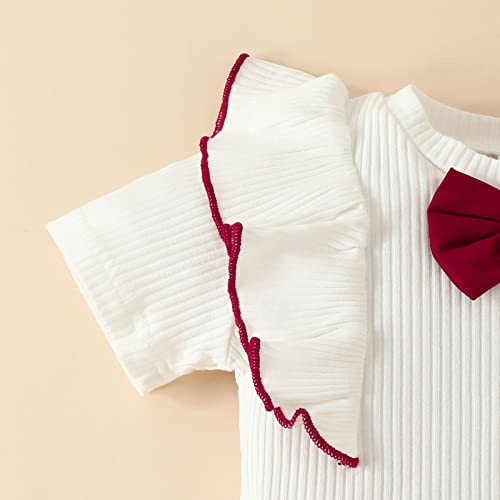 Camiseta infantil para meninas de manga curta com babados e nervuras, shorts, roupas para adolescent