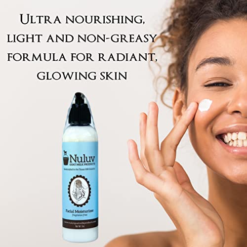 Nuluv Fresh Goat Milk Facial Moisturizer 6 Ounce And 2 Ounce Travel Size Set Soothing And Nourishing For Healthy Skin, Made In Usa #TOP3