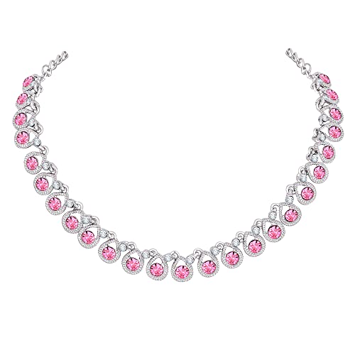 Image of Atasi International Diamond /Stones Necklace Set with Earrings for Women | Stylish Jewellery for Party, Wedding and Festive Occasions | Fashion Accessories