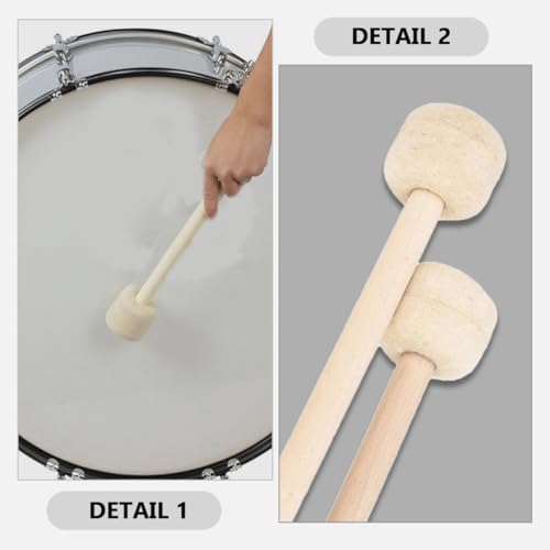 Par de baquetas de madera para batería y percusión miniatura 3