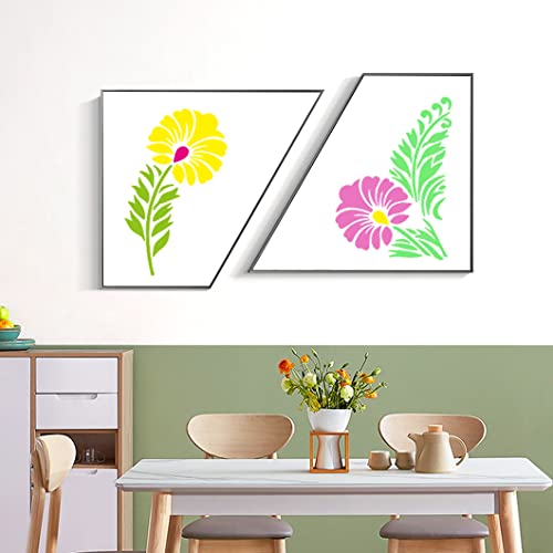 Rolin Roly 9PCS Tropical Leaf Stencils Areca Palm Leaf Stencil Monstera Tree Leaves Templates Fern Botanical Template for Painting Canvas Fabric Paper Wood Wall Decor - Image 4
