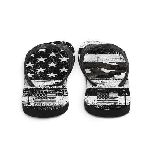 Men's Urban Black American Flag Flip Flops - Stylish Casual Summer Beach Sandals3