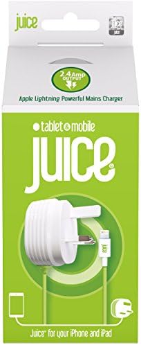 Juice 20 Watt PD iPhone 12 Mini Pro and Max | Apple Lightning Mains Charger | Fast Charge Your iPhone and iPad | Apple MFI Certified | Compact Design with Sure Grip Technology | 1.5m Integrated Cable