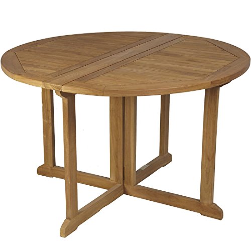 Mesa de Teca con alas plegables 120X75cm.