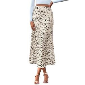 BTFBM Satin Skirts for Women 2025 Fall Winter High Waisted A-Line Leopard Print Floral Cocktail Wedding Silk Midi Skirt