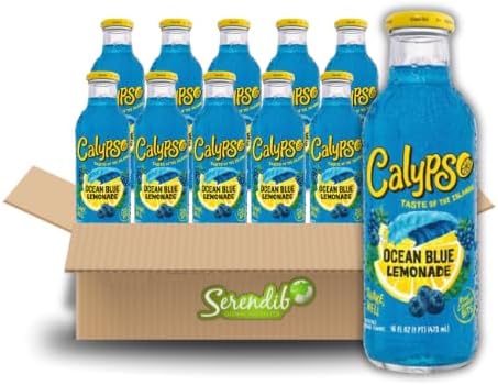 Calypso Lemonade | Island-Inspired Flavors with Real Lemon | (Pack of 12, Ocean Blue Lemonade)