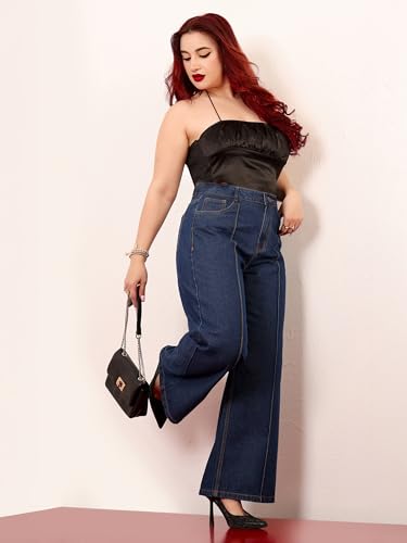 Image of Miss Chase A+ Women's Bootcut High Rise Stretchable Denim Jeans