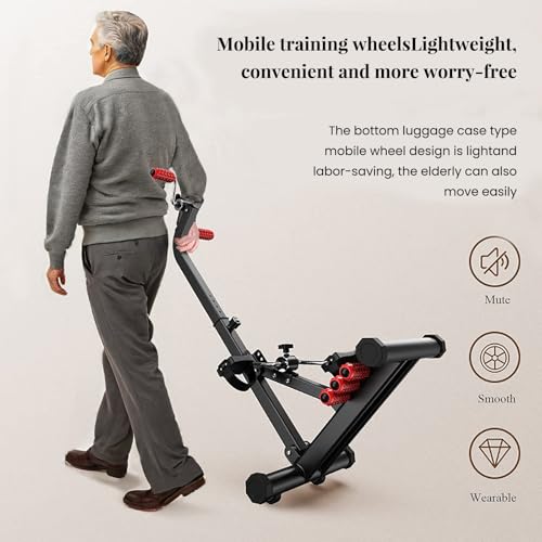 BBTEQEKN Pedal Exerciser Bike for Seniors, Adjustable Hand Arm Leg Knee Exercise Equipment, Home Exercise Equipment, Elderly Indoor Adjustable Fitness Equipment for Total Body - Image 3