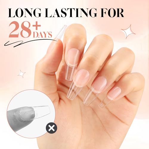 UNA GELLA Gel Nail Glue 80g Super Strong U V Solid Soft Gel Lamp Curing Needed Nail Glue 40g*2 for Acrylic Nail Tips for Fake Acrylic Press On Nails Extension Soak Off - Thumbnail 4