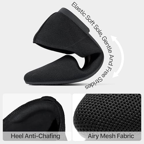 Image of Women Flats Non Slip Work Shoes Slip-On Pointed Toe Ballet Knit Softable Casual Business Flats Comfortable Dressy for Women
