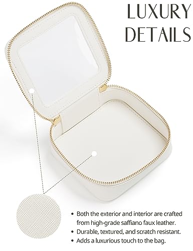 Popvibe Bolsa de maquiagem transparente, bolsa de cosméticos transparente de viagem com zíper, organ