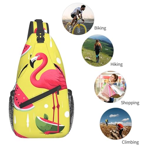 Bolso Sling para Hombre y Mujer Negro de Poliéster miniatura 5