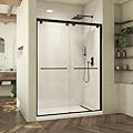 DreamLine Abbey 56-60 in. W x 76 in. H Semi-Frameless Bypass Shower Door in Matte Black