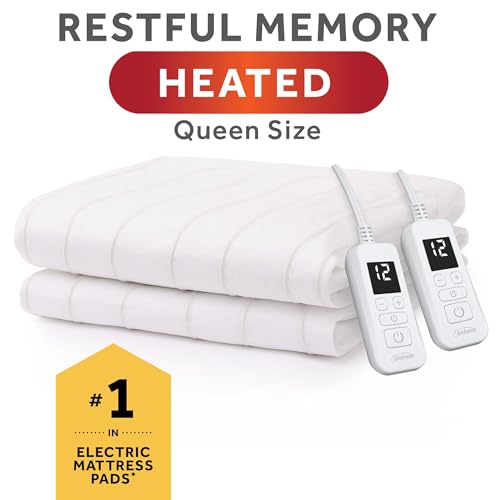 image for Sunbeam Electric Heated Mattress Pad Queen 80