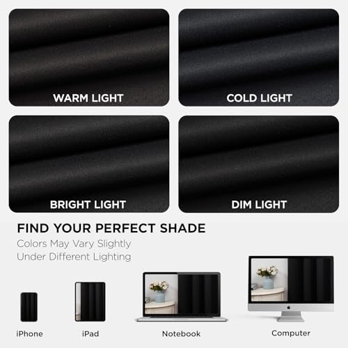 Joydeco Blackout Curtains for Bedroom 84 Inch - Black Out Curtains with Grommets Thermal Insulated Room Darkening Light Blocking, Noise Reducing & Wrinkle-Free Drapes for Living Room Windows, 2 Panels - Image 7