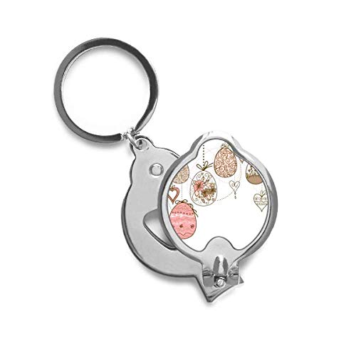 Coupe-ongles œuf de Pâques rose mignon avec chaîne de suspension
