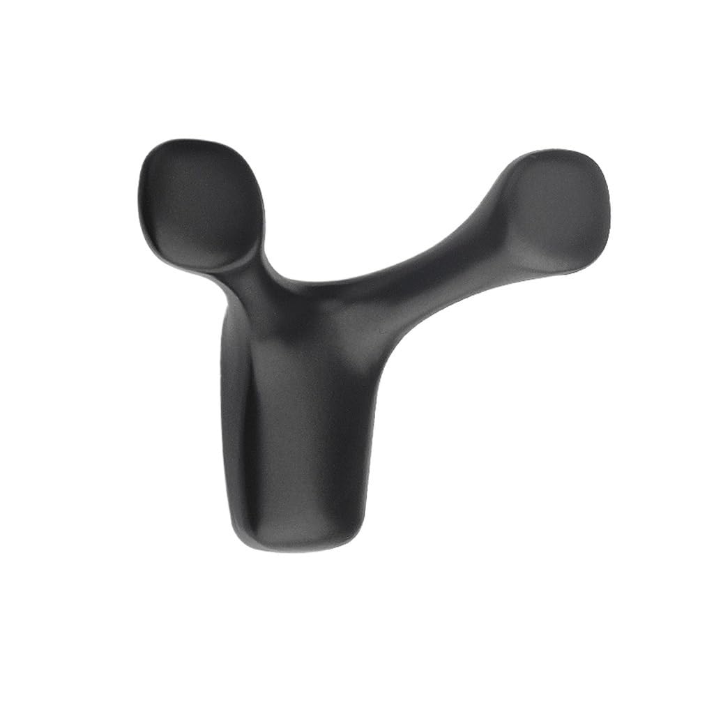 MOBYGKFY Wall Mounted Clothes Hook Punch-Free Bathroom Coat Hook Living Room Robe Hooks Rustproof Clothes Keys Hook Home Accessories(Svart)