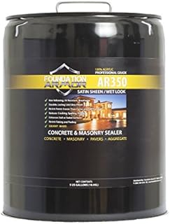 5 GAL Armor AR350 Solvent Based Acrylic Wet Look Concrete Sealer and Paver Sealer