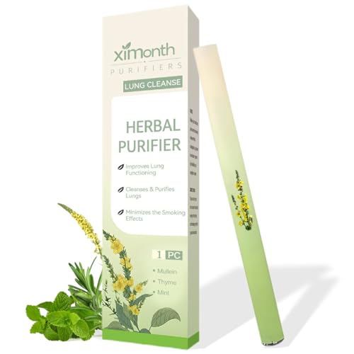 DULZEN unidades de limpiador pulmonar de mullein a base de hierbas purificador pulmonar mullein mejorado pluma difusora H-erbal inhalador natural para respirar apoyo natural para vías respiratorias