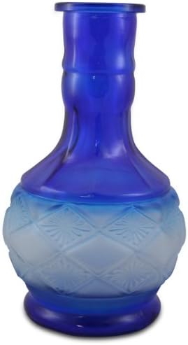 AGER Modern Hooka Glass Base 26'' Modern Blue Hookah Base Shisha Vase