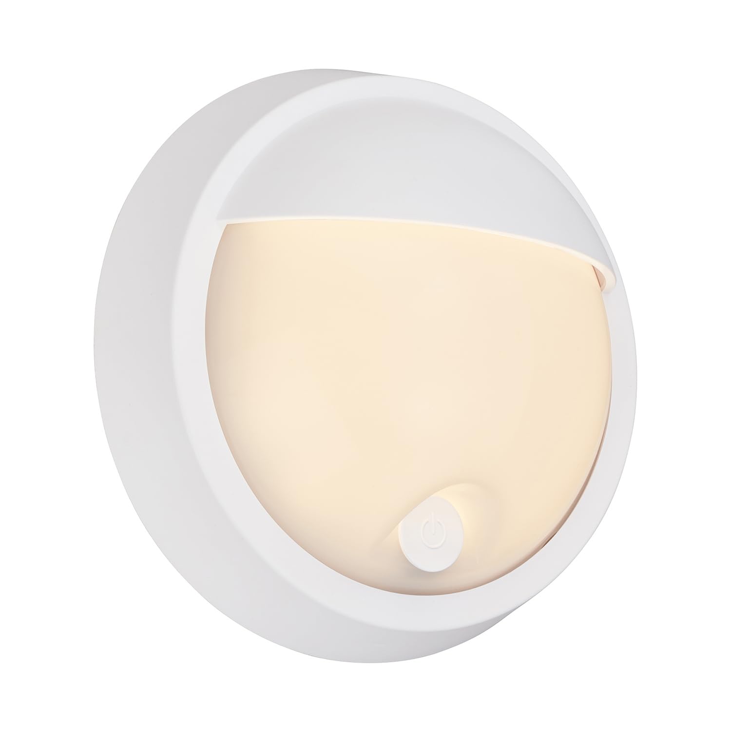 Briloner - Battery Powered LED Wall Light with Touch, Dimmable, Timer 15 Min, Outdoor Light, Outdoor Light, Outdoor Light, 17 x 7 cm, White