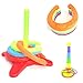 Leather&Arts 26 cm Horseshoes Set and 16 cm Ring Toss Game Set for Indoor/Outdoor Game
