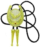 Moranse Bolo Tie with Western Cowboy Hat Saddle And Knight Boots Style Genuine and Cowhide Rope (Hor